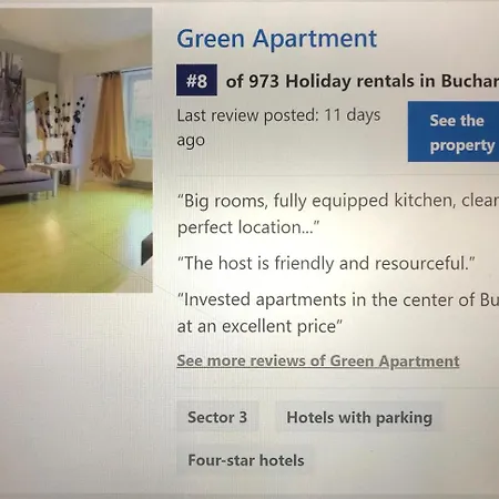 Green Apartment Lejlighed Bukarest